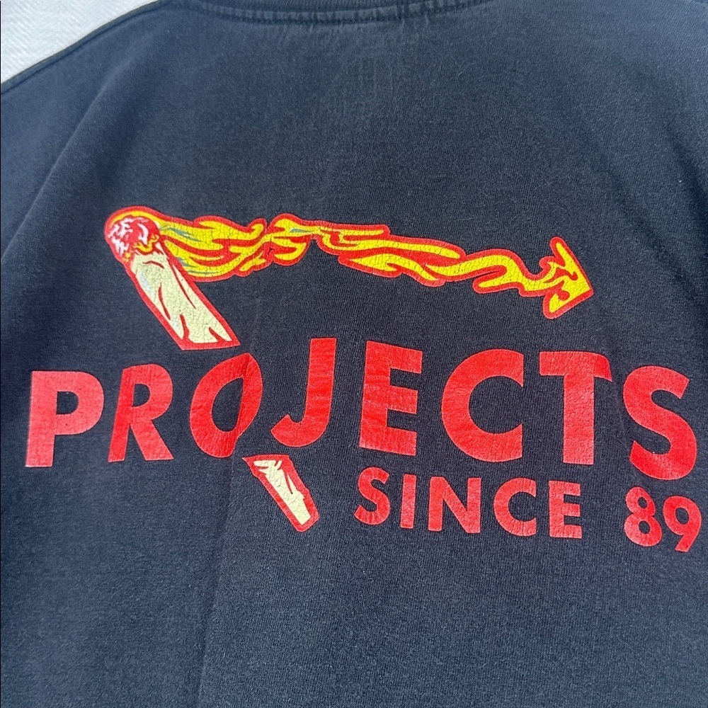 Projects SINCE 89 Sz Medium men’s Y2K t shirt Skate Streetwear graphic punk - Picture 5 of 7